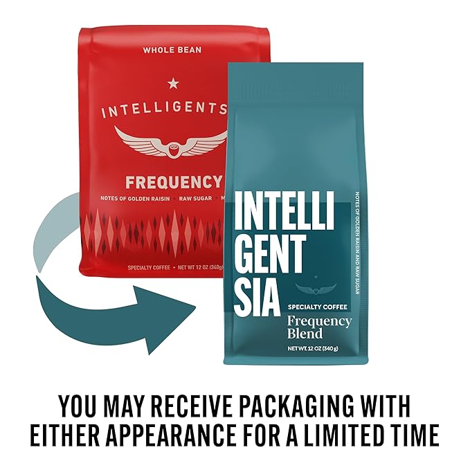Intelligentsia Coffee, Medium Roast Whole Bean Coffee - Frequency Blend 36 Ounces (3 Bags of 12 Ounces)