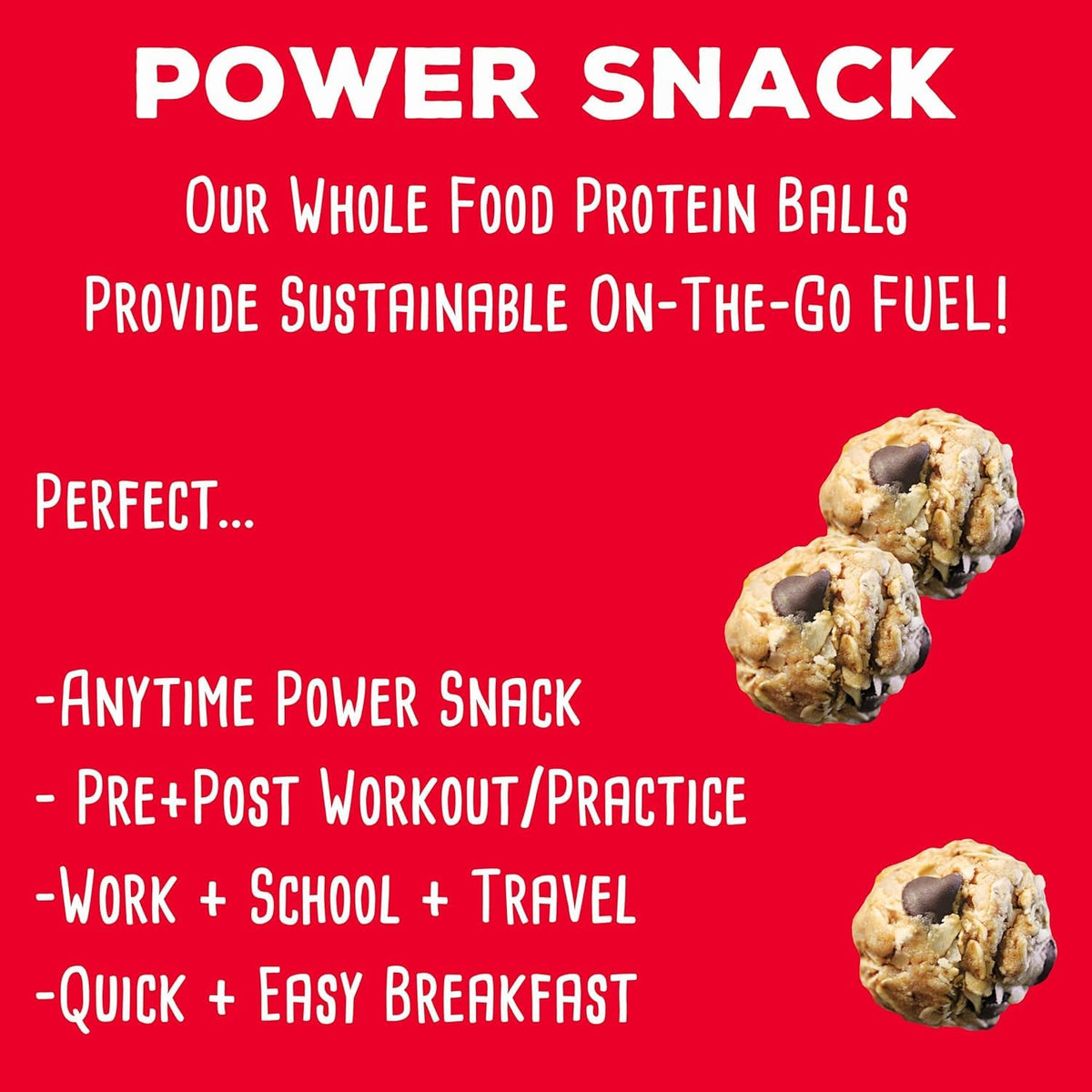 simplyFUEL Whole-Food Protein Balls (Peanut Butter Chocolate Coconut Fusion) - 8 g High-Protein, Gluten-Free, Healthy Snack for Adults & Kids - 9.6 oz