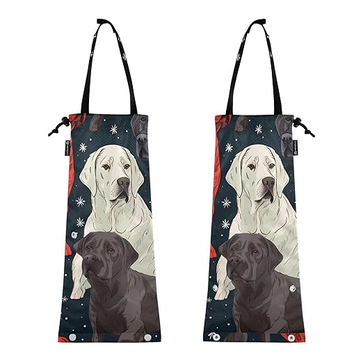 ALAZA Hanging Car Trash Bags Garbage Bag Trash Can for Back Seat Small Dog Colorful Washable Storage Bag Retractable 2 Pack