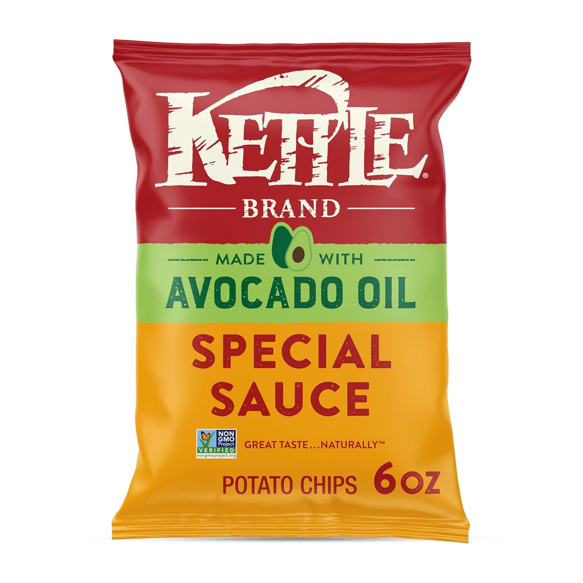 Kettle Brand Made with Avocado Oil Apple Cider Vinegar Chips, 6 Oz Bag