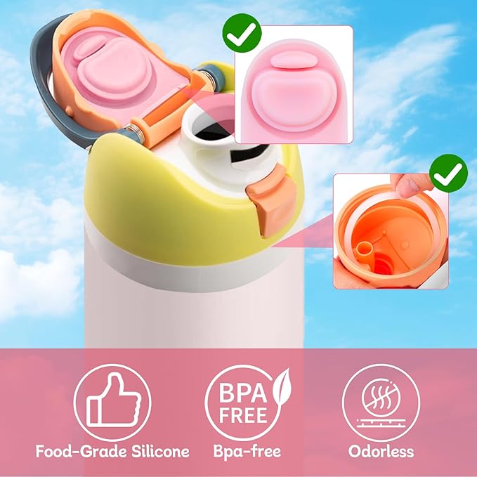 2 Sets Replacement Stopper and O Ring Gasket Compatible with Owala FreeSip 24oz 32oz,Water Bottle Lid Insert Cap Rubber Seal Parts for Owala 16/19/24/32/40oz Mouth Piece Accessories