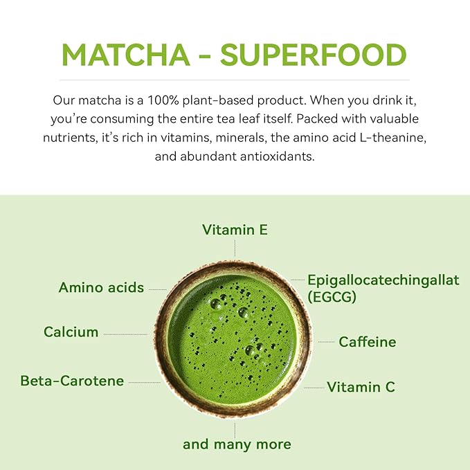 Organic Matcha Green Tea Powder First Harvest Ceremonial Grade 100% Pure Premium Matcha for Drinking and Latte No Additives 3.53oz(100g) Jiuyu