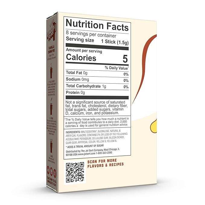 Wyler's Light Singles To Go Powder Packets, Water Drink Mix, Watertok Vanilla, 96 Servings, 8 Count x Pack of 12