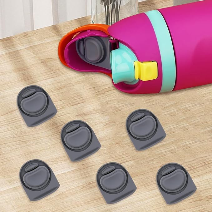 6 Pcs Replacement Rubber Seal Stopper Compatible with Owala FreeSip,Water Bottle Top Gasket Lid for Owala 16/19/24/32/40oz Bottle Mouth Cap Silicone Stoppers Parts Insert Accessories 6PB-U3