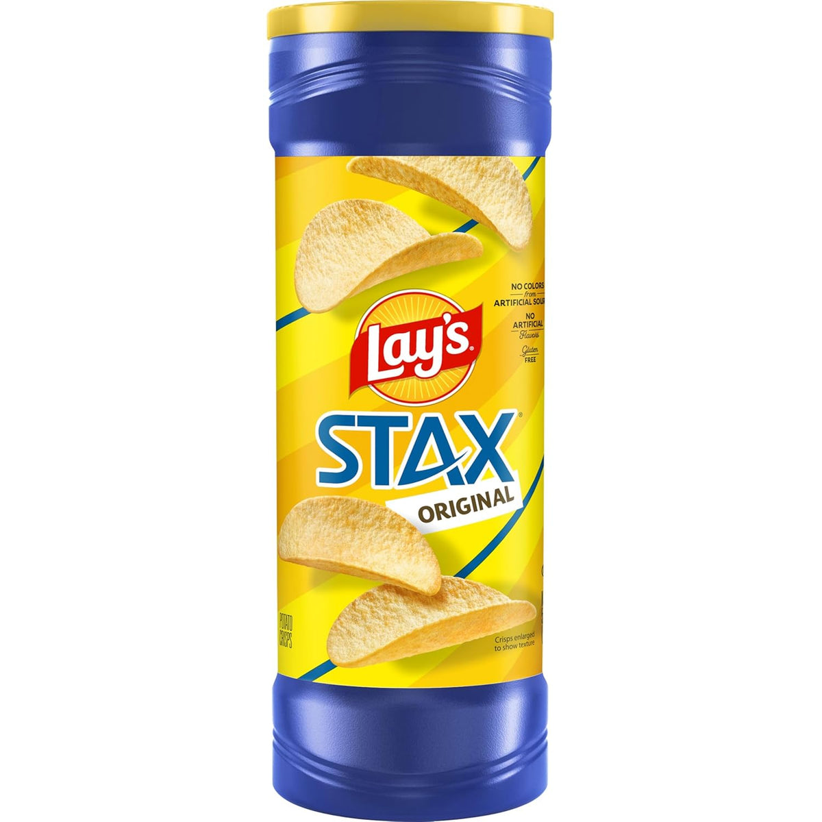 Lay’s Stax Potato Crisps Chips, Original, Gluten Free, 5.75 Oz Canister Pack