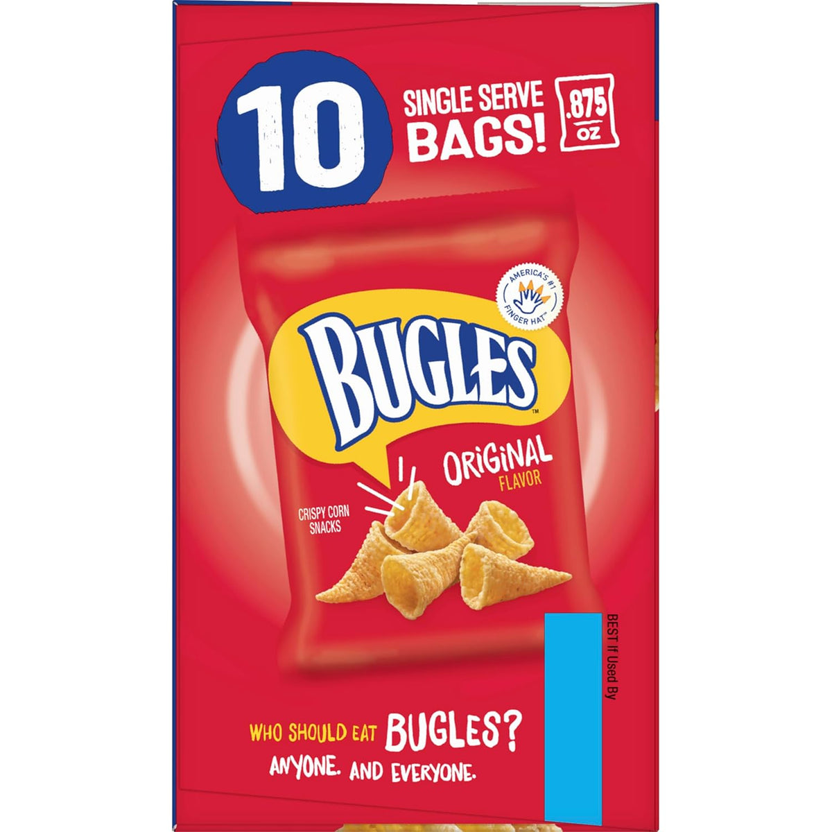 bugles original crispy corn snacks 10 count multipack 8.75 oz snack bags