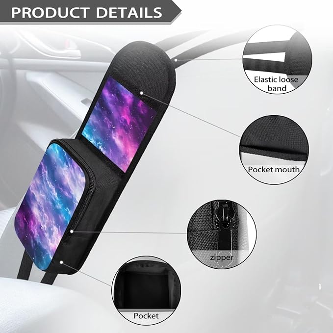 Universe Galaxy Automatic Seat Storage Bag Car Interior Decor Car Seat Side Storage Hanging Bag Front Seat Seat Back Organizers for Cars, SUVs, Trucks