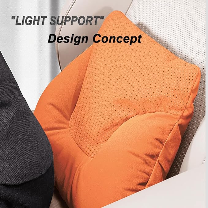 Car Neck Pillow Set for BMW M5 Touring 2025, Leather Car Headrest Lumbar Support Waist Backrest Head Support Cushion,Brown