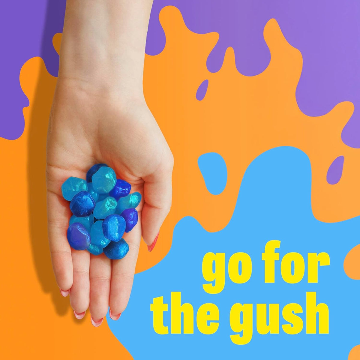 Gushers Fruit Flavored Snacks, Blueberry Grape, Sour Blue Raspberry, 20 Pouches, Family Pack, 16 oz