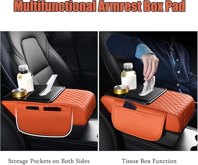 Car Armrest Center Console Cover for Mazda MX 5 MX5 Miata Roadster (Type ND NC NB NB-FL NA), Center Console Pad with Cup Holder, Multifunctional Armrest Cushion,B Black