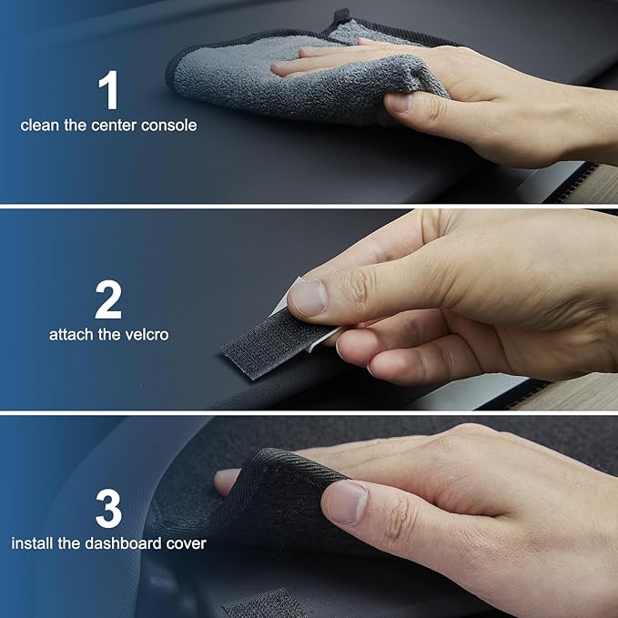 Dashboard Dash Cover Mat Carpet Compatible with 2011-2016 Chrysler Town & Country;2011-2020 Dodge Grand Caravan