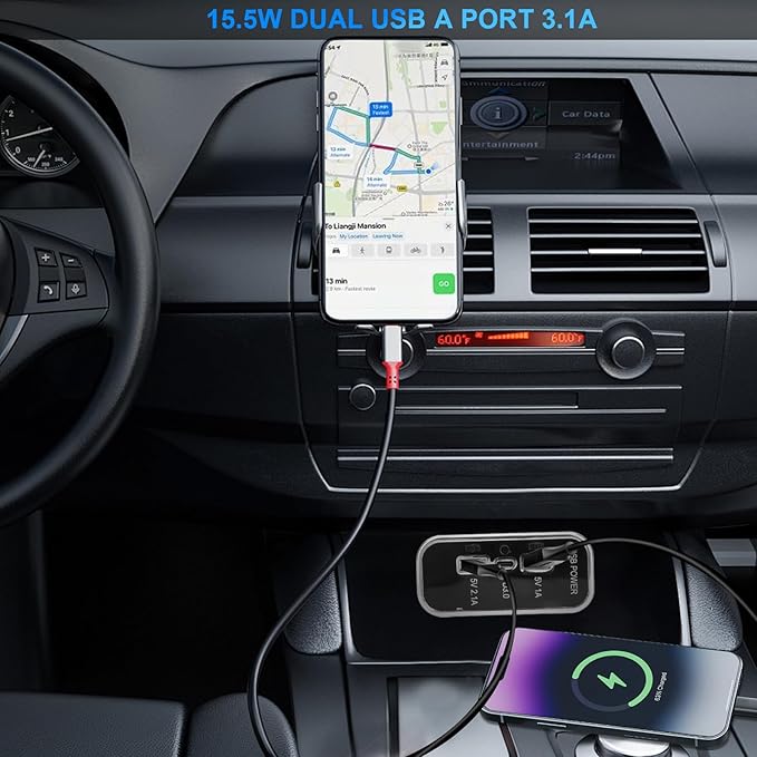 3 Ports 12V RV USB Outlet 45.5W, Gibbab PD3.0 Type-C Quick Charge & Dual USB A Port 3.1A Panel Wall Mount, Automotive Car Socket Charger Adapter for RV Marine Boat Bus ATV Motorcycle Truck
