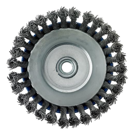 Mercer Industries 189050 - 6" x 5/8"-11 Heavy-Duty Knot Cup Brush, .035 Carbon Steel Wire