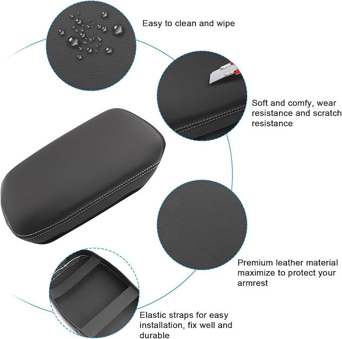 SXCY for 2022-2025 2026 Nissan Frontier Accessories Armrest Cover for Frontier 2024 2025 2026 Accessories 2024 2025 2026 Frontier Center Console Cover 2025 2026 Frontier Console Cover(Gray Line)