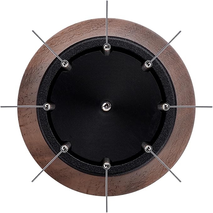 Normcore WDT Distribution Tool with Stand V3, Weiss Distribution Technique, 9 Prong Needle Espresso Stirrer, American Walnut Wood Handle