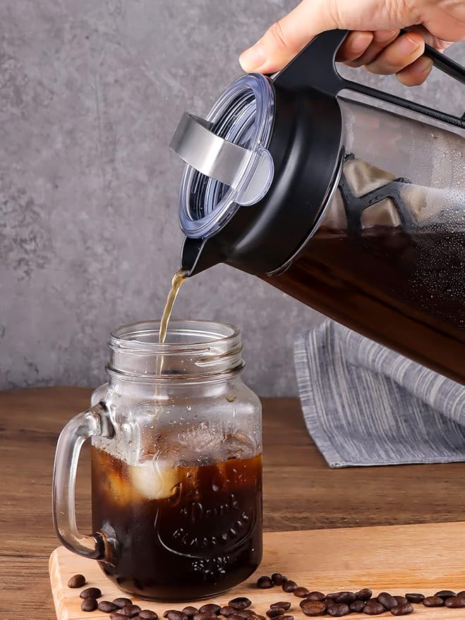 Sivaphe 64oz Cold Brew Coffee Maker Filter Reusable, Replacement Large Ice Coffee/Tea Maker Infuser, 2L Loose Tea Fruit Mesh Infusion Beverage Pitcher Accessory