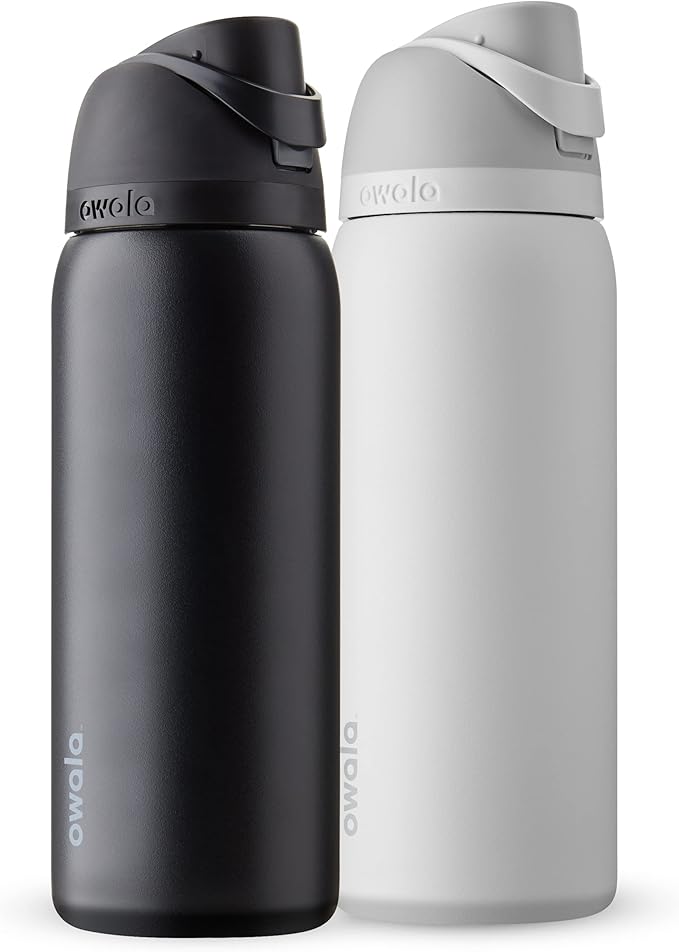 Owala FreeSip Insulated Stainless Steel Water Bottles with Straw for Sports and Travel, BPA-Free, 24-oz