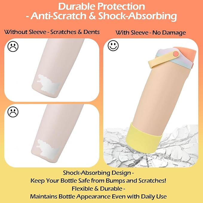 Silicone Boot for Owala 30oz & 40oz FreeSip Sway Bottles & Tumblers - Non-Slip, Scratch-Resistant, Stability Enhancer, Available in 18 Colors (Beachfront)