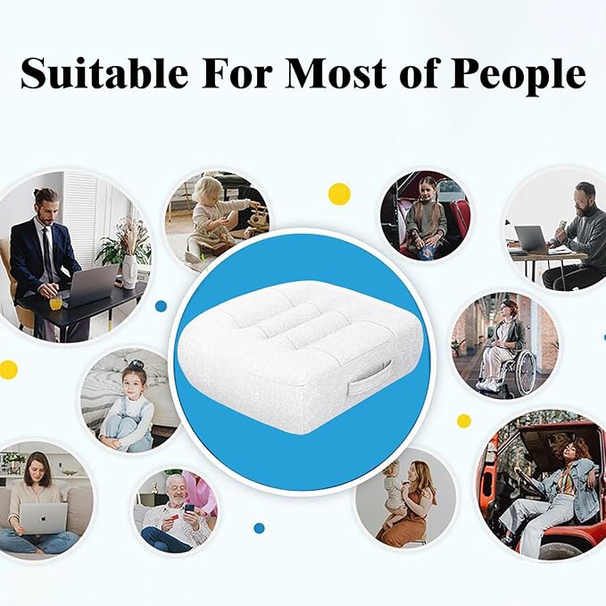 Super Thicken Car Seat Cushion for Adults/Office Chair Cushions/Butt Pillow for Car Long Sitting,Portable Car Seat Pad Fatigue Relief Suitable for Trucks,Cars,Office Chairs,Wheelchairs（White）