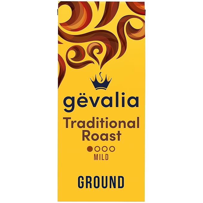 Gevalia Traditional Roast Mild Light Roast Ground Coffee, 12 oz Bag