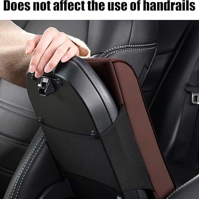 Car Armrest Cushion for Jaguar F-Pace 2015-2019 2020 2021 2022 2023 2024 2025, Car Center Console Cover Armrest Pad Soft Leather Car Interior Accessories,Coffee