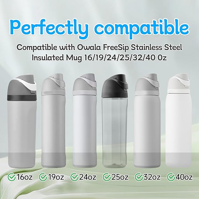 6pcs Rubber Seal Replacement Stopper Compatible with Owala Freesip 24oz 32oz,Water Bottle Top Lid Mouth Cap Insert Spout Gasket Replacement Silicone Parts Accessories for Owala 16/19/24/32/40oz
