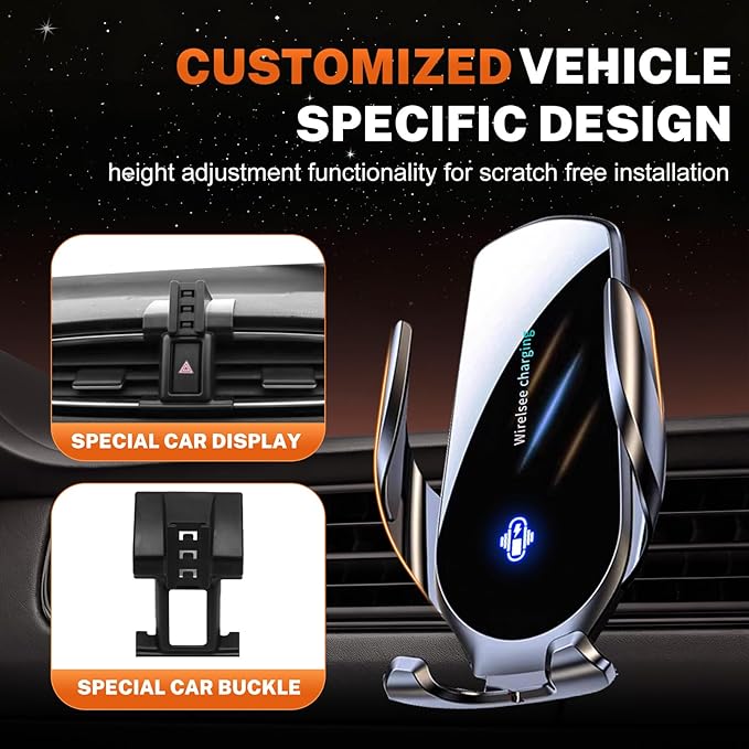 Phone Holders for Honda CRV 2017-2022 Accessories. Electric Cell Phone Car Mount Supports 15W Wireless Charging.Custom Fit CR-V Phone Holder Not Affect Air Vent and Fits All iPhone & Android.