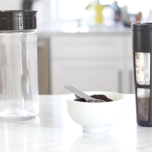 Takeya Tritan Cold Brew Coffee Maker - Airtight Pitcher with Leak-Free Lid - BPA-Free ColdBrew Maker with Silicone Handle - Dishwasher-Safe Pitcher for Homemade-Cold-Brew - 2 Quart,Black,(Pack of 4)