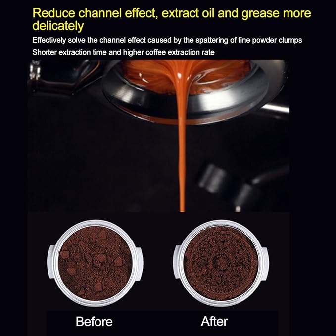 Espresso Distribution Tool 58mm with Brush Base, WDT Coffee Needle Distributor and Stirrer, Stainless Steel Espresso Stirrer Tool for Barista Home Cafe Office