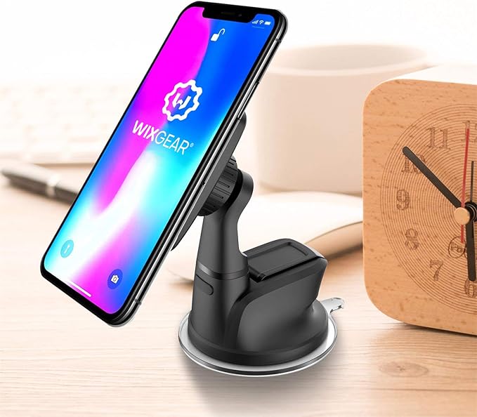 WixGear Dashboard Mount, Universal Magnetic Car Mount Holder, Windshield Mount and Dashboard Mount Holder for Cell Phones with Strong Dashboard Gel