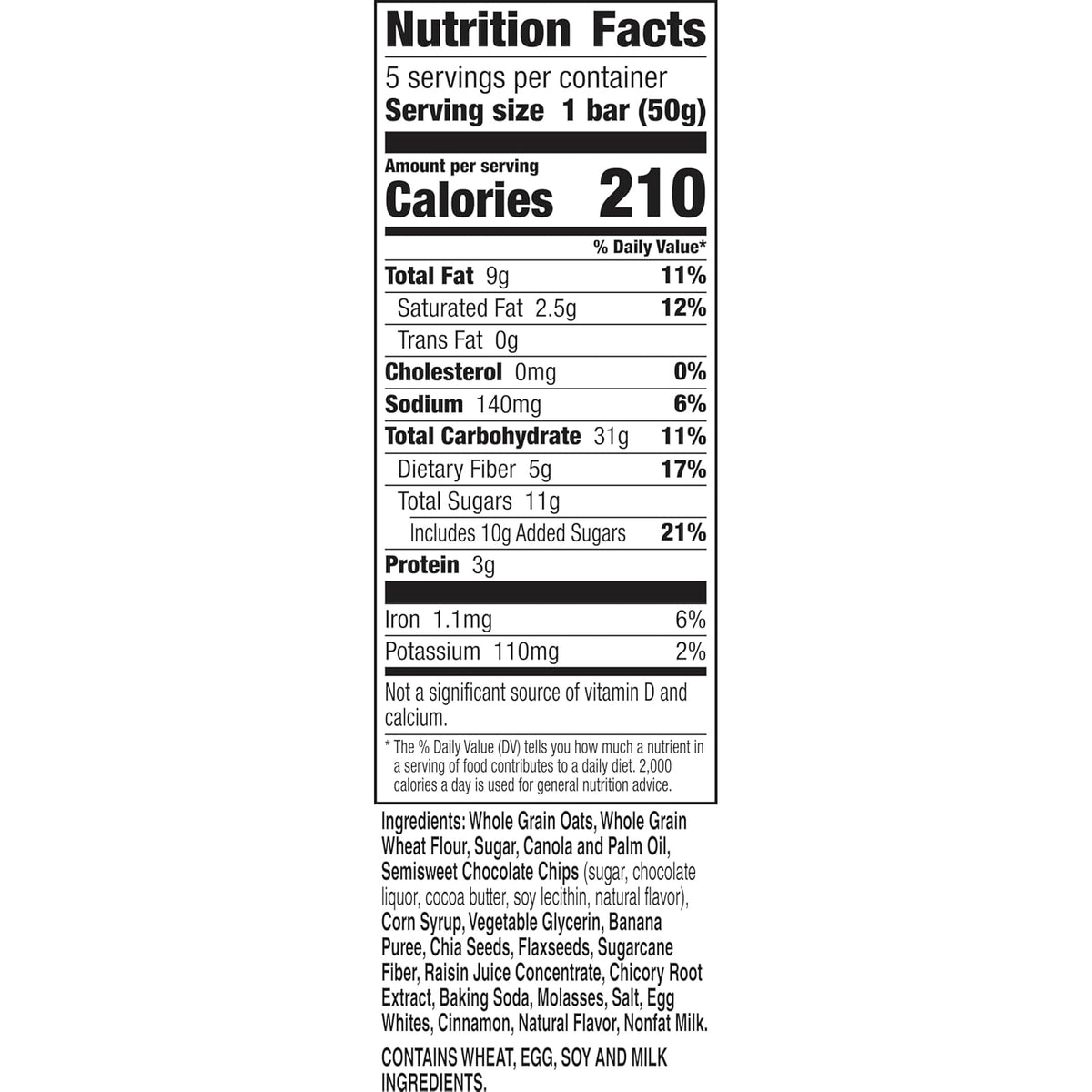Nature Valley Soft Baked Breakfast Bars, Banana Chocolate Chip, Morning Snacks, 5 Bars, 8.85 oz