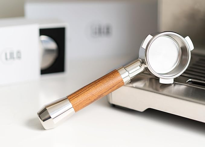 LILQ 54mm Spouted 3 Ears Portafilter Compatible with Breville Machines Stable Handle (Barcino Fusion, 54mm Double Spouts)