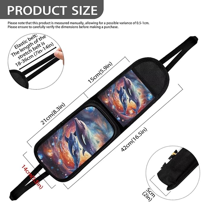 Dolphin Planet Car Seat Side Organizer Car Seat Side Storage Hanging Bag, Car Organizers and Storage Front Seat Multi-Pocket Auto Seat Storage Bag for Mobile Phone, Wallet, Glasses
