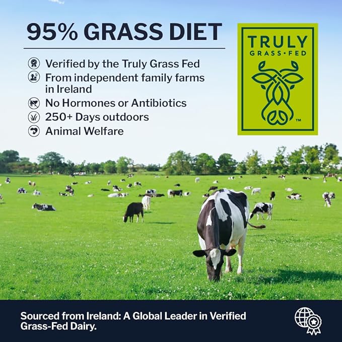 Opportuniteas Grass Fed Whey Isolate Protein Powder – Unflavored, Heavy-Metal Tested, 28g Protein, Sourced from Ireland, Hormone-Free, Non-GMO, Packaged in USA – 2.5lb