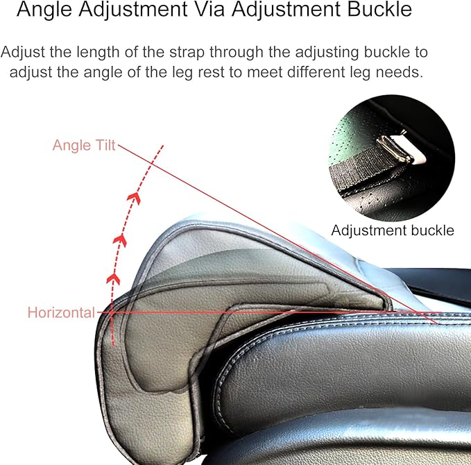Car Leg Extender Leg Support Cushion for Car Driver Seat Office Chair, Universal Car Seat Extender Pad Leg Support Pillow for Cars Buses Trains Office Home (Beige)