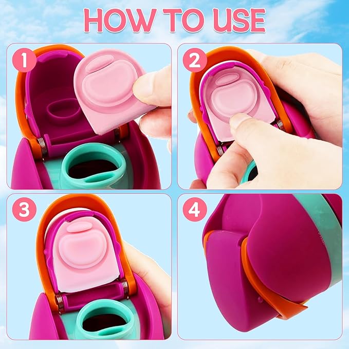 2 Pcs Replacement Rubber Seal Stopper Compatible with Owala FreeSip,Water Bottle Top Gasket Lid for Owala 16/19/24/32/40oz Seal Mouth Cap Silicone Stopper Parts Insert Accessories（Pink）