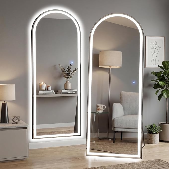 NEWBULIG Full Length Mirror, Upgraded Body Wall Mirrors with Shatter-Proof Glass, Floor Standing Mirror, Home Wall Decor