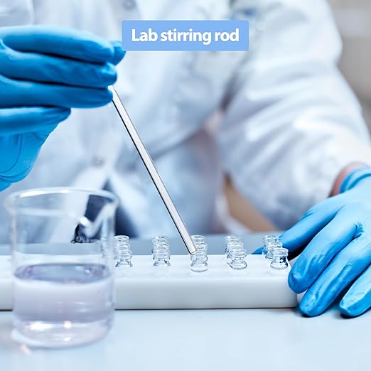 15 Pack Glass Stirring Rods: Diameter 0.236 inch Length 12 inch Glass Stir Sticks, Borosilicate Glass Stirring Rod for Mixing Lab