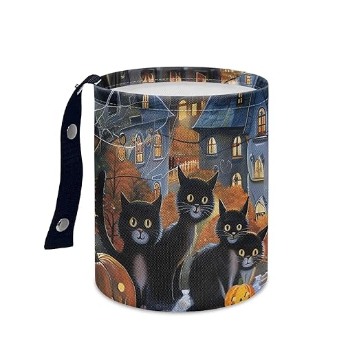 Castle Cat Vehicle Trash Can Mini Car Trash Bin Car Organizer for Back Seat, Floor, or Hanging Headrest Car Decor Road Trip Essentials