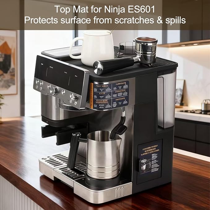 Ultra-Premium Platinum-Cured Silicone Top Mat for Ninja ES601, Grinder-Free Professional Workstation with Total Scratch & Mess Control – Ultimate Ninja Luxe Cafe Pro Accessories Upgrade