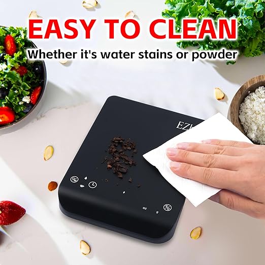 Multifunctional Coffee Scale Features high Precision sensors with 0.1g Sensitivity, Dual LCD, Rechargeable Battery, Tare Function, 4 Weighing Modes, and USB-C Charging