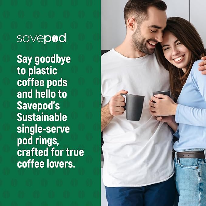 SavePod Universal Ring for Reusable Coffee Pods – Compatible with Keurig and K-Cup Brewers –Compatible Pod System with Sustainable Pod Ring – Reusable Coffee Pods (1-Pack)