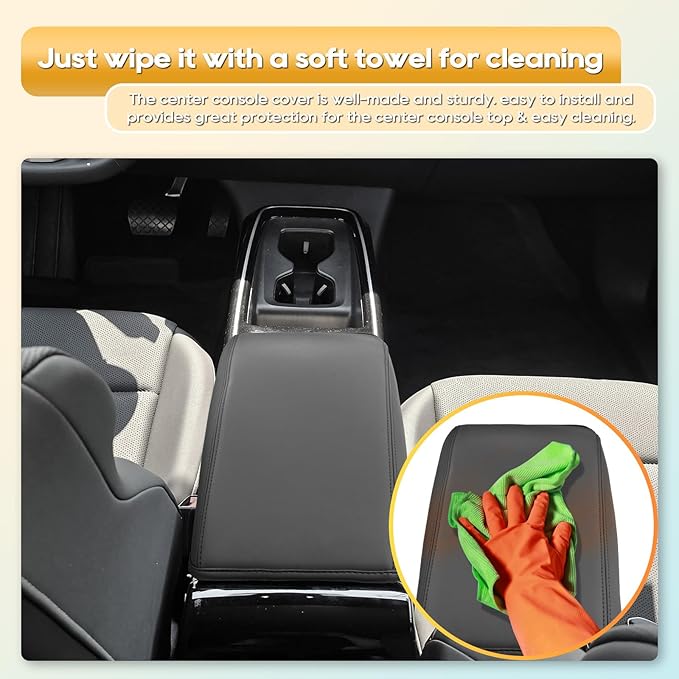 Armrest Cover for 2023-2026 Volkswagen ID.4 (Pro/Pro S/Pro S Plus) Volkswagen ID.4 Accessories Center Console Cover Arm Rest Protector Middle Lid Pad Protector PU Leather, Anti-Scratch,Non-Slip