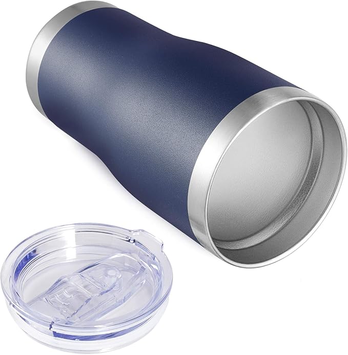 VEGOND 20oz Tumbler Stainless Steel Tumbler Cup with Lid And Straw Vacuum Insulated Double Wall Travel Coffee Mug(Navy Blue 12 Pack)