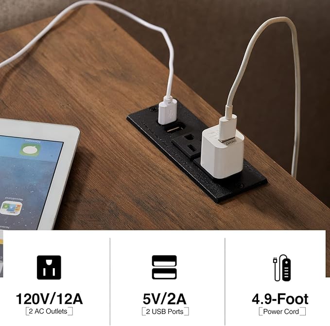 AMERLIFE 4-Piece Farmhouse Table Set Includes Sliding Barn Door TV Stand, Coffee Table& Two End Tables, Side Table with Charging Station and USB Ports for Living Room, Distressed White, 66"