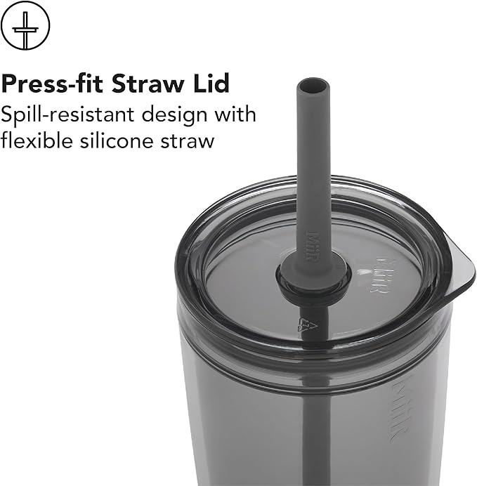 MiiR Everywhere Straw Tumbler 16oz - Durable Double Wall Tumbler with Lid and Straw, Lightweight, Shatter-Resistant, Perfect for On-the-Go Sipping