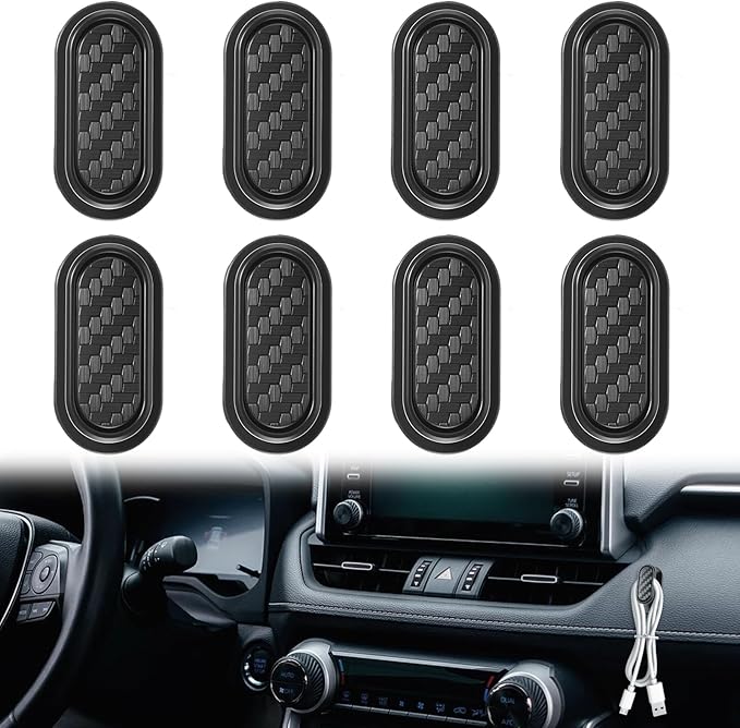 Bremorou 8 Pcs Car Hooks Key Holder For Car Purse Hook For Strong Self-Adhesive Backseat Hangers Mini Hooks Multifunctional Wall Hanging For Key Charging Cable Earphone Interior Accessories