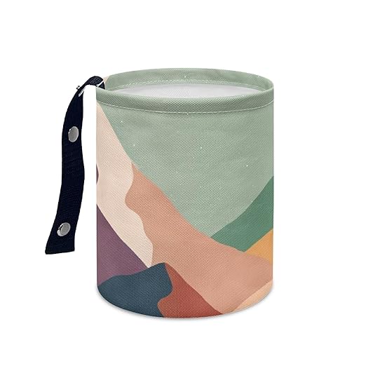 Car Trash Can with Hanging for Back Seat, Car Accessories for Women Men Automotive Garbage Cans Vehicle Trash Can for Truck SUVMountain