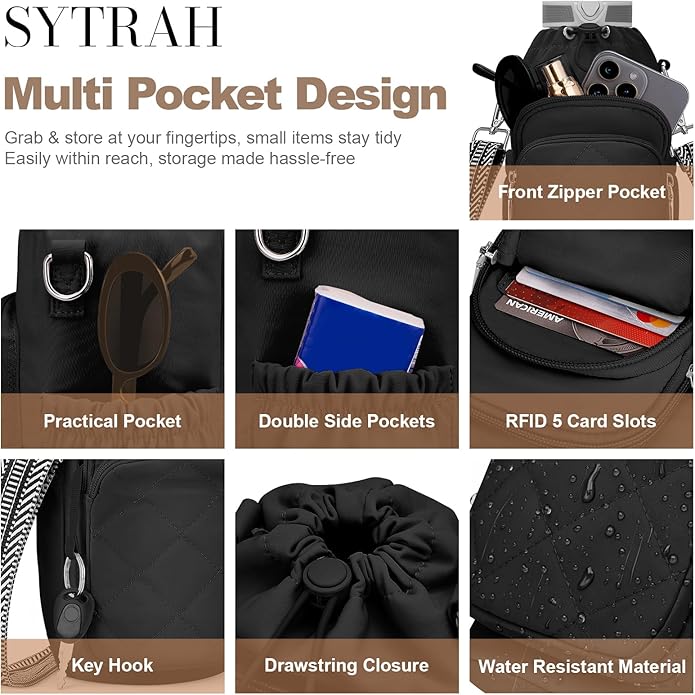 Water Bottle Bag Crossbody，Insulated Water Bottle Purse Crossbody Water Bottle Holder with Strap 40 oz