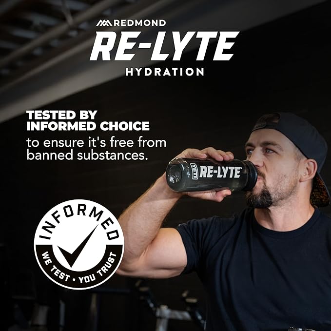 REDMOND Re-Lyte Hydration Electrolyte Powder Mix (Unflavored), 30 Stick Packs